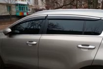 Kia Sportage 2015-2021 Window deflectors with chrome trim (4 pcs, HIC) photo 1