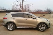 Kia Sportage 2015-2021 Window deflectors with chrome trim (4 pcs, HIC) photo 4