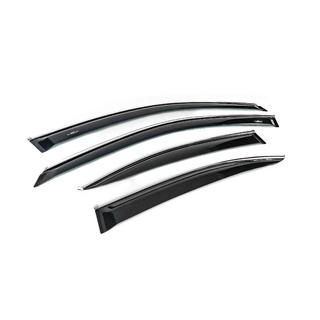 Window deflectors with chrome trim (4 pcs, HIC) photo 3