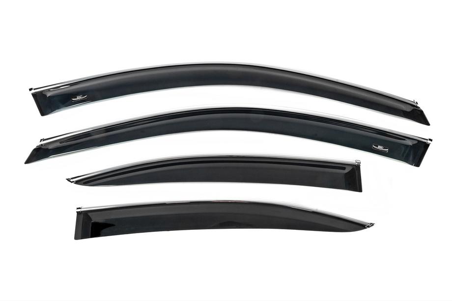 Lexus IS 2005-2013 Window deflectors with chrome trim (4 pcs, HIC) Image