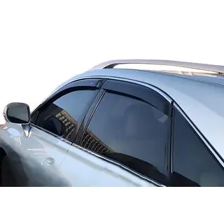 Window visors with chrome trim (4 pcs, HIC)