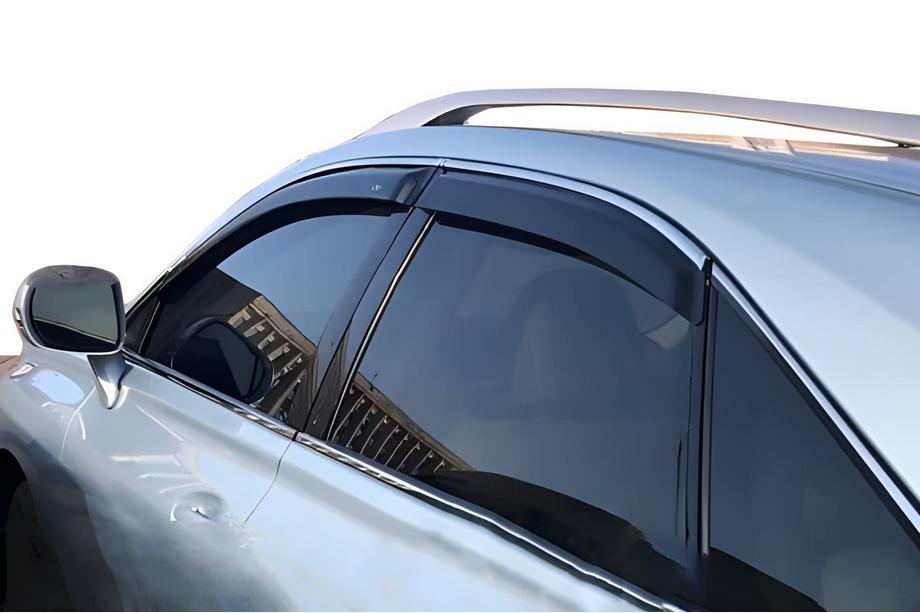 Lexus RX 2009-2015 Window visors with chrome trim (4 pcs, HIC) Image