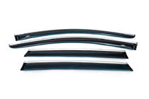 Mazda CX-9 2017- Window deflectors with chrome trim (4 pcs, HIC) photo 1