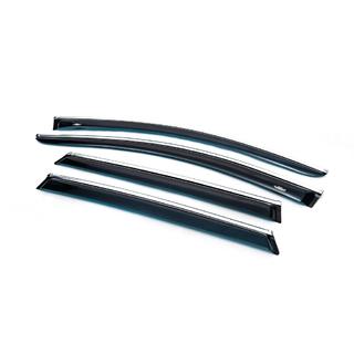 Window deflectors with chrome trim (4 pcs, HIC) photo 2