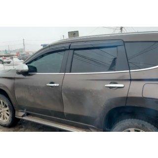 Window Deflectors (4 pcs, HIC) Mitsubishi Pajero Sport 2015- photo 2