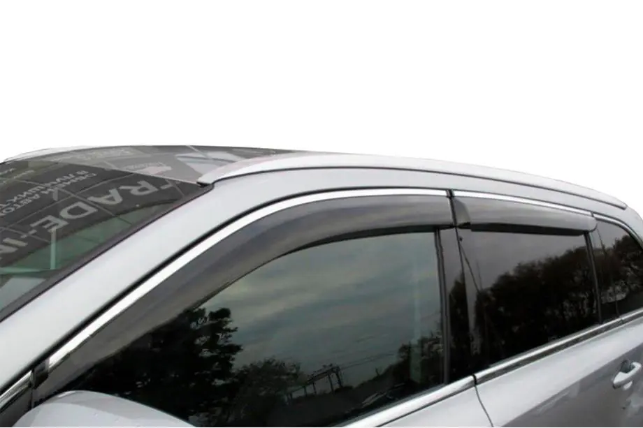Nissan Juke 2010-2019 Window deflectors with chrome trim (4 pcs, HIC) Image