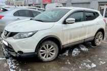 Nissan Qashqai 2014-2021 Window deflectors with chrome trim (4 pcs, HIC) photo 4
