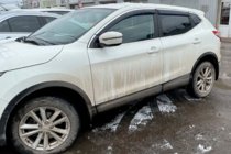 Nissan Qashqai 2014-2021 Window deflectors with chrome trim (4 pcs, HIC) photo 5