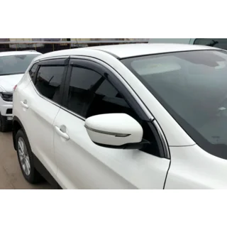 Window deflectors with chrome trim (4 pcs, HIC) photo 1