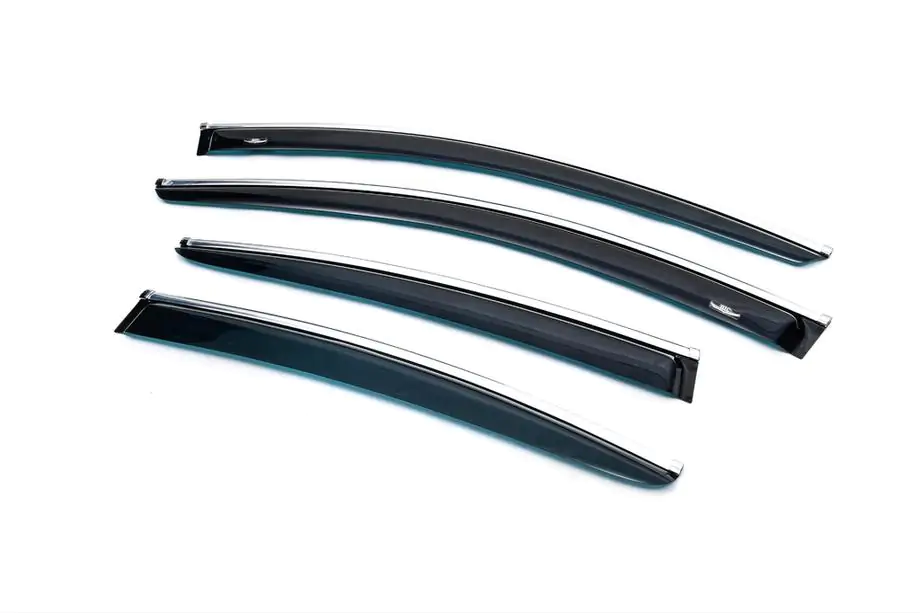 Opel Insignia 2008-2017 Window deflectors with chrome trim SD/HB (4 pcs, HIC) Image
