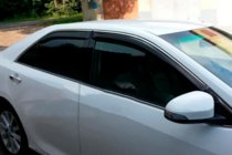Toyota Camry 2011–2017 Window visors with chrome trim (2011-2017 EU / 2011-2014 USA, 4 pcs, HIC) photo 6