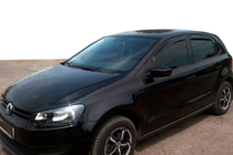 Volkswagen Polo 2010-2017 Window Deflectors HB (4 pcs, HIC) photo 3