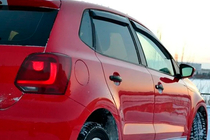 Volkswagen Polo 2010-2017 Window Deflectors HB (4 pcs, HIC) photo 2