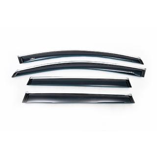 Window deflectors with chrome trim (4 pcs, HIC) photo 2