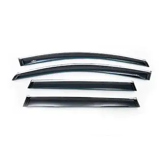 Window deflectors with chrome trim (4 pcs, HIC) photo 2