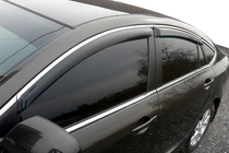 Ford Mondeo 2014-2022 Window deflectors with chrome trim (4 pcs, HIC) photo 1