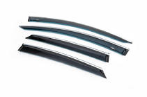 Ford Mondeo 2014-2022 Window deflectors with chrome trim (4 pcs, HIC) photo 3