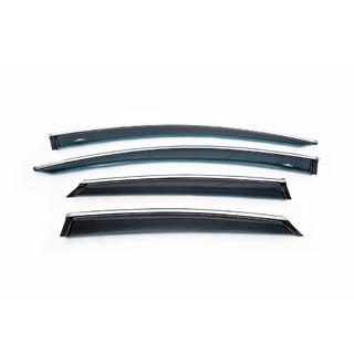 Window deflectors with chrome trim (4 pcs, HIC) photo 2