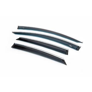 Window deflectors with chrome trim (4 pcs, HIC) photo 3