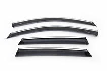 Honda CRV 2007-2011 Window deflectors with chrome trim (4 pcs, HIC) photo 4
