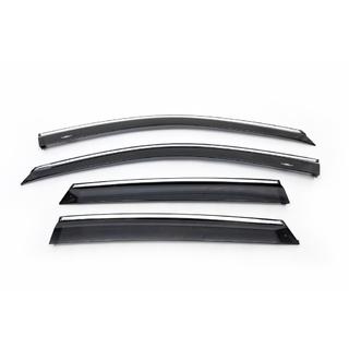 Window deflectors with chrome trim (4 pcs, HIC) photo 4