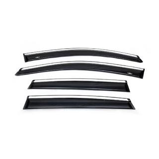 Window deflectors with chrome trim (4 pcs, HIC)