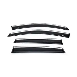 Window deflectors with chrome trim (4 pcs, HIC)