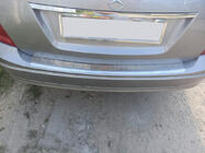 Mercedes C-class W204 2007-2015 Rear bumper protector (SW, gloss, stainless steel) photo 1