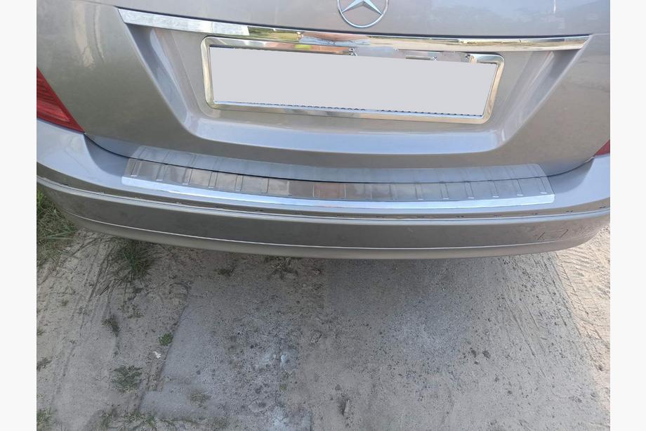 Mercedes C-class W204 2007-2015 Rear bumper protector (SW, gloss, stainless steel) Image