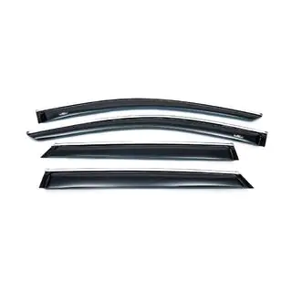 Window deflectors with chrome trim (4 pcs, HIC) photo 4
