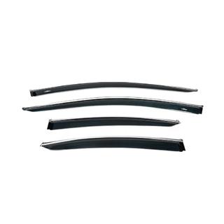 Window deflectors with chrome trim (4 pcs, HIC) photo 3