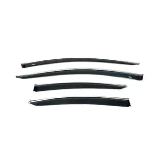 Window deflectors with chrome trim (4 pcs, HIC) photo 3