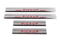 Nissan NP300 1999-2015 Door Sill Protectors Carmos V1 (4 pcs, Stainless Steel) photo 2