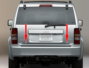 Jeep Cherokee/Liberty 2007-2013 Trunk trim stainless steel photo 2
