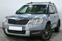 Skoda Yeti 2009-2017 Chrome Fog Light Covers (2009-2013, 2 pcs, Stainless Steel) photo 1