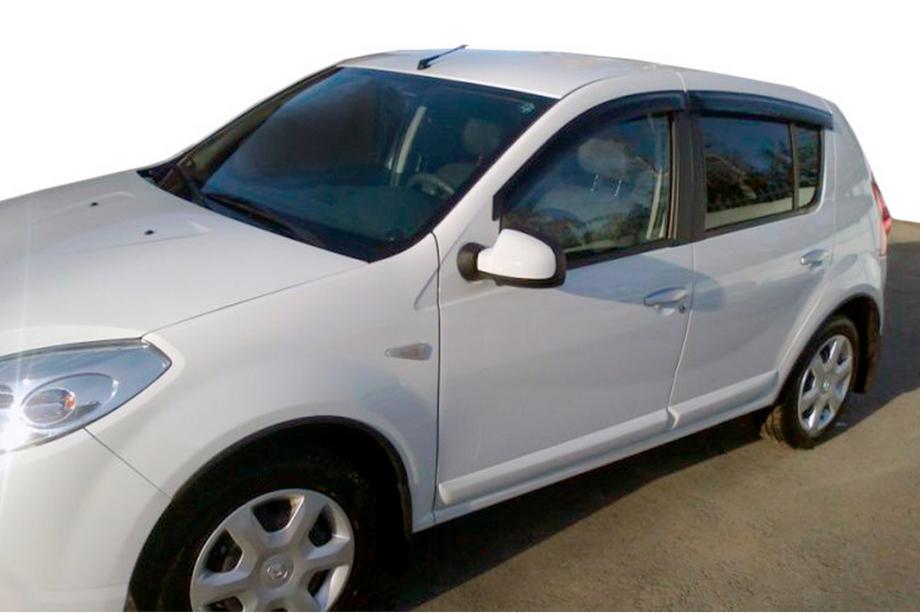 Renault Sandero 2007-2013 Window Deflectors (4 pcs, HIC) Image