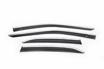 Toyota Camry 2017–2023 Window Deflectors with Chrome Trim SD (4 pcs, HIC) photo 2