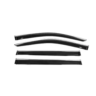 Window deflectors with chrome trim (4 pcs, HIC)