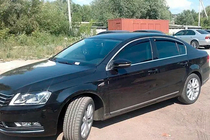 Volkswagen Passat B6 2006-2012 Window deflectors with chrome trim SW (4 pcs, HIC) photo 8
