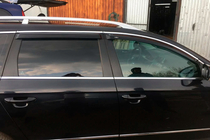 Volkswagen Passat B6 2006-2012 Window deflectors with chrome trim SW (4 pcs, HIC) photo 3