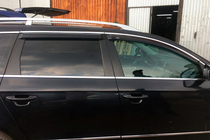 Volkswagen Passat B6 2006-2012 Window deflectors with chrome trim SW (4 pcs, HIC) photo 5