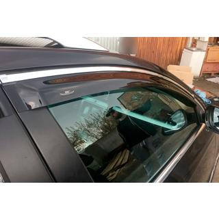 Window deflectors with chrome trim SW (4 pcs, HIC) photo 1