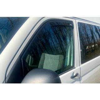 In-channel window deflectors (2 pcs, HIC) Volkswagen T5 Caravelle 2004-2010 photo 4