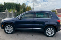 Volkswagen Tiguan 2007-2016 Window deflectors with chrome trim (4 pcs, HIC) photo 2