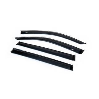 Window deflectors with chrome trim (4 pcs, HIC) photo 2