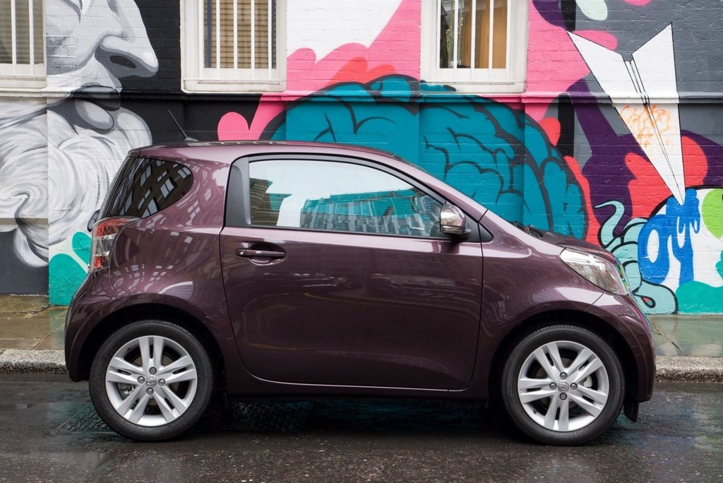 The compact three-door hatchback Toyota iQ