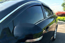 Honda Crosstour 2009-2015 Window deflectors with chrome trim (4 pcs, HIC) photo 1