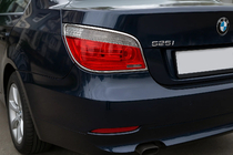 BMW 5 Series E60/E61 2003-2010 Chrome Tail Light Covers (2 pcs, plastic) photo 1