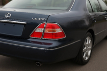 Lexus LS 2001-2006 Chrome Tail Light Covers (2 pcs, plastic) photo 1