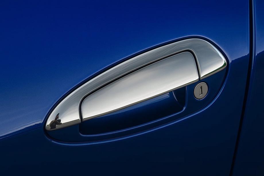 Fiat Punto Grande/EVO 2006-2018 Chrome door handle covers with upper part (4-door, stainless steel) OmsaLine - Italian Stainless Steel Image